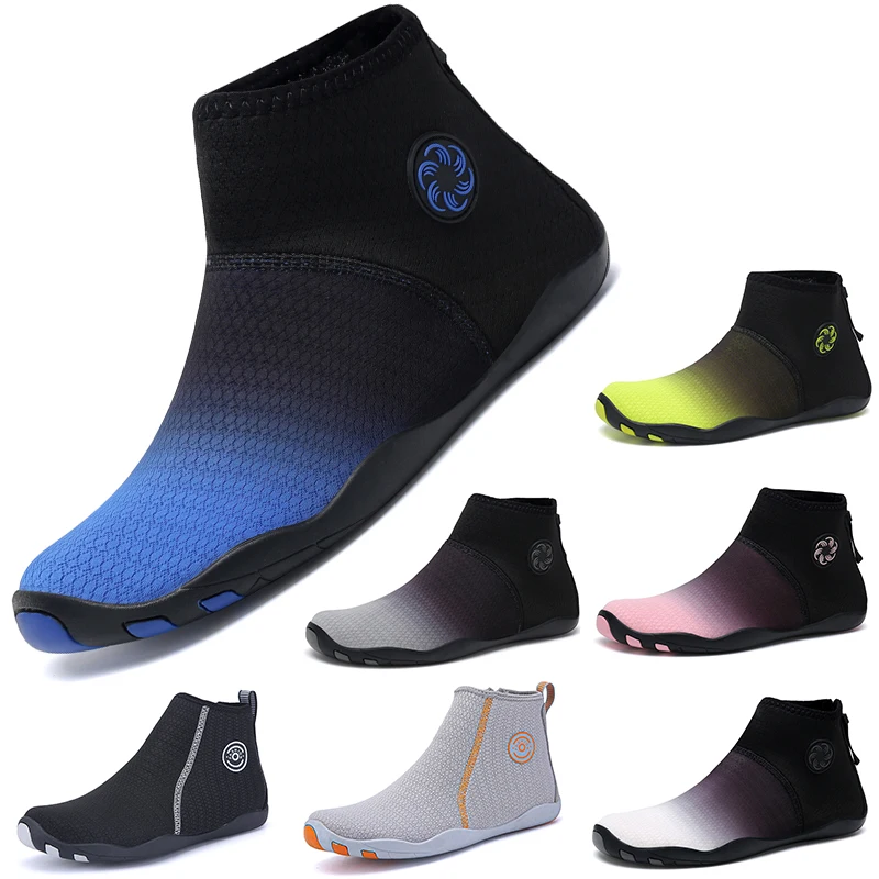 유니섹스 미드 튜브 모래 방지 해변 아쿠아 신발, 커플 휴가 해변 게임 신발, 남성 스쿼트 하드 풀 피트니스 신발, 여성 요가 신발 