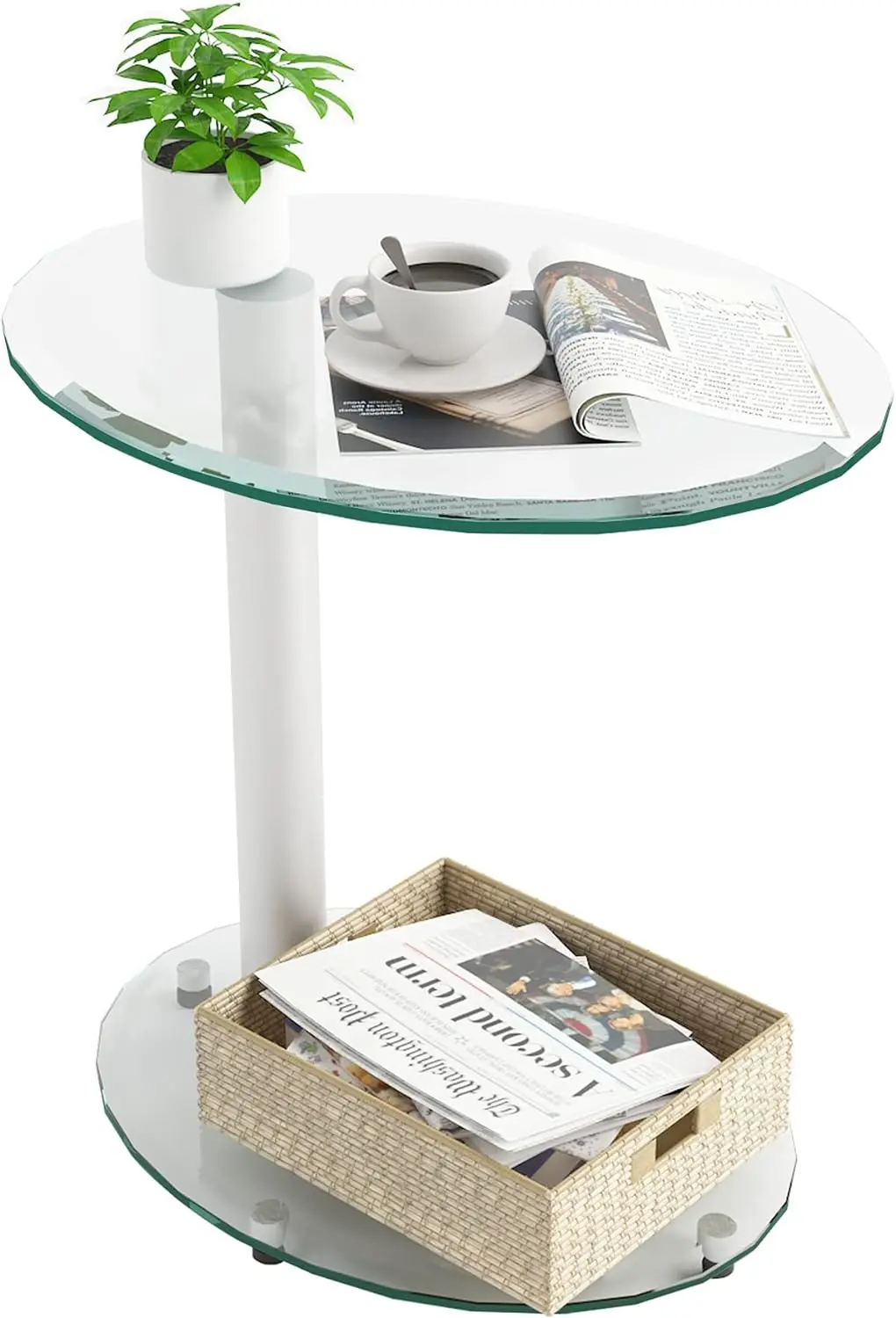 

End Table for Small Spaces Accent Round Table Bedroom Corner Table Living Room Side Tables Small coffee table Table top Small en