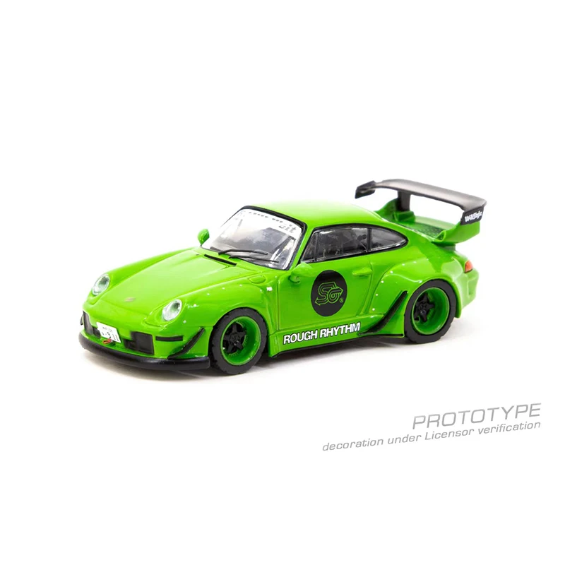 TW 재고 있음 1:64 RWB 993 러프 리듬 연료 페스트 학생 드라이버 다이캐스트 디오라마 자동차 모델 Tarmac Works
