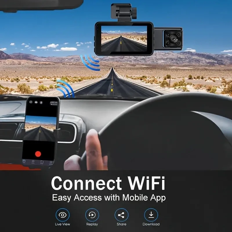  DVR  ķ, ڵ ׼, 1080P , 3 ġ  , ĸ麸 ī޶, G-  ڽ