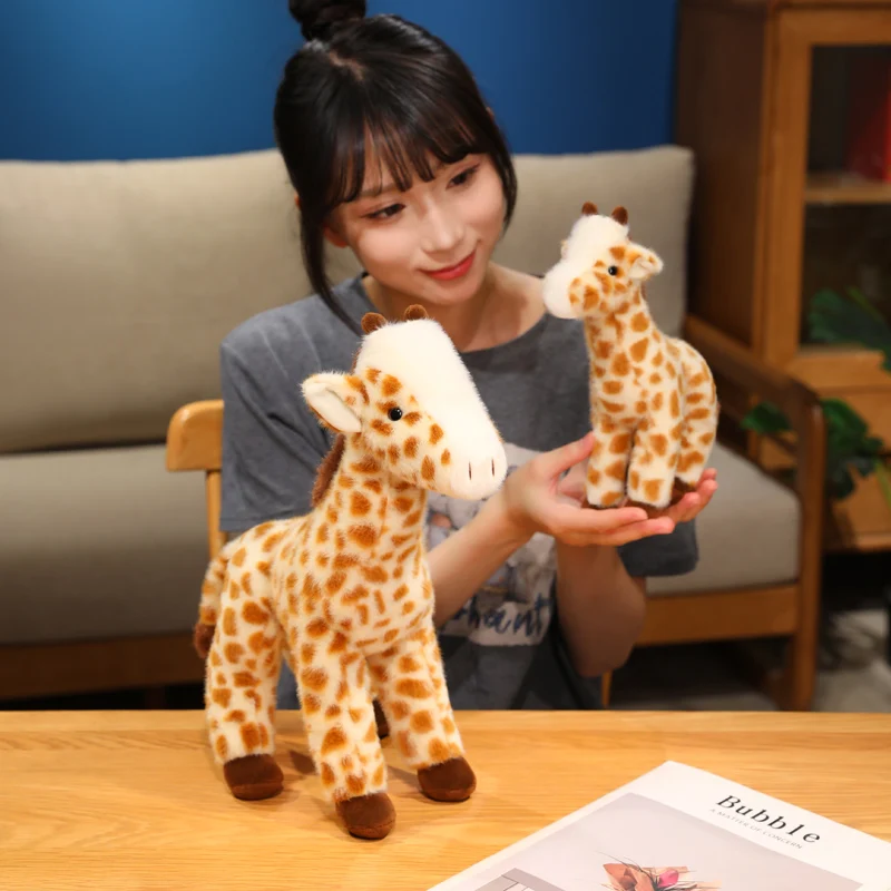 25cm 35cm Giraffe Doll Simulation Soft Plush Toys Soft Animal Doll Stuffed Sleeping Doll Pillow Toy Boys Girls Birthday Gift