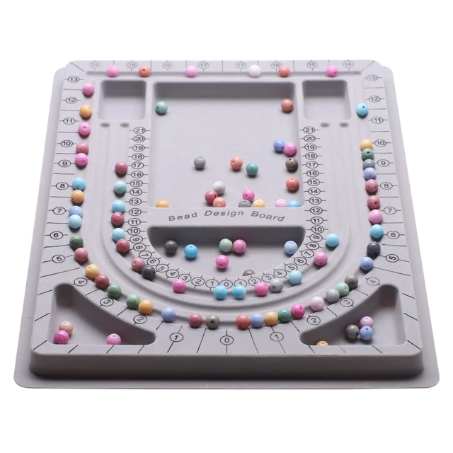 Flocked Bead Tray Board Bracelet Necklace Beading Accessories Measuring  Tools Design Jewelry DIY Craft Jewelry Making Tools - AliExpress
