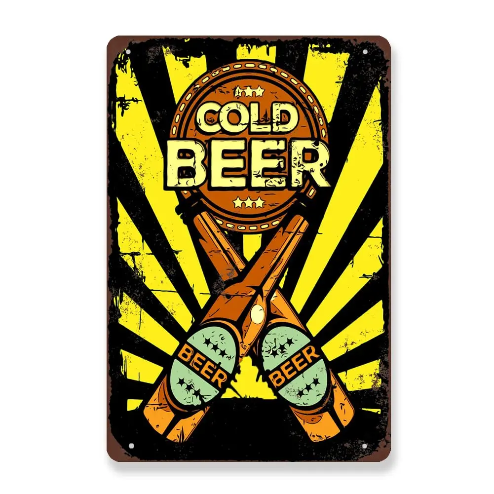 

Bar Metal Sign,Beer Signs for Bar Decor Vintage Bar Decor Sign Farmhouse Wall Decor Garage Retro Home Bar Table For Bar Sign