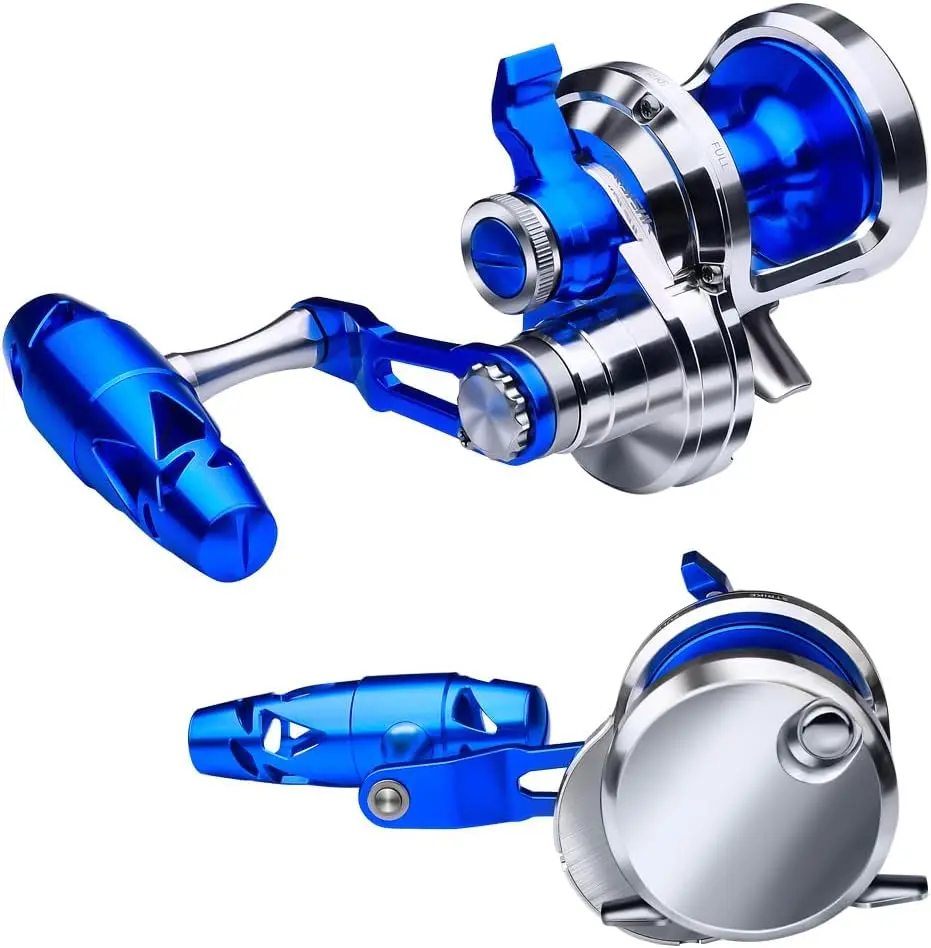Jigging Reel Conventional Reels-Lever Drag Saltwater Heavy Duty Deep Ocean Big Game Offshore Round Aluminum Trolling R