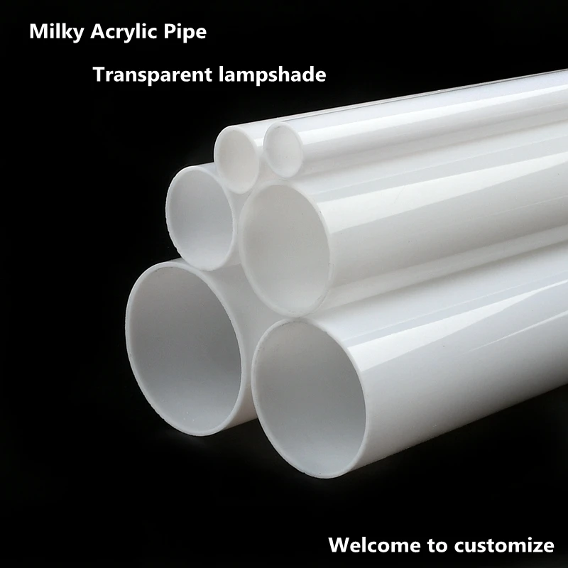 OD 16~70mm White Acrylic Tube Aquarium Fish Tank Supplies water Plexiglass Pipe Home Garden lampshade Fittings Holder Case DIY 4