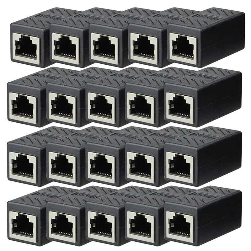 1/5/10/20PCS RJ45 Coupler Ethernet Extender 1000Mbps LAN Connector Cat6/Cat5e Ethernet Cable Extender Adapter Female to Female