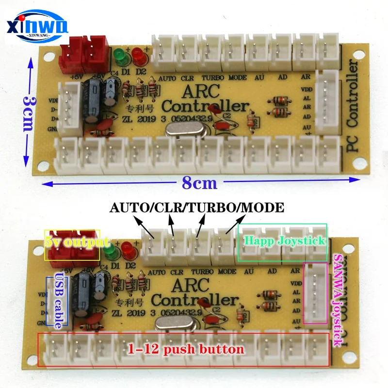 Arcade Game Joystick Controller Arcade Button Encoder PC Raspberry