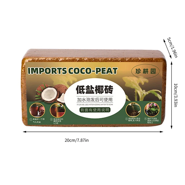 Kókuszdió -Kókuszrögzített Coco Coir Tégla Zöldségek Virágok Gyógynövények Ültetése Organic Otthoni Kertészeti Öko Szubsztrát Talaj - Image 6