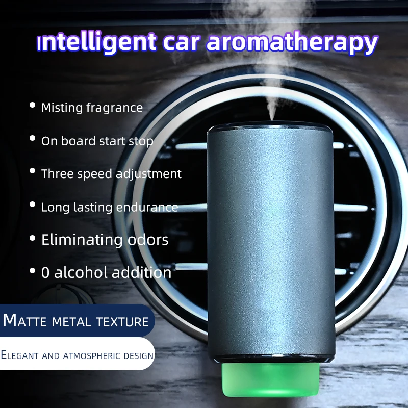 Smart Car Air Freshener Diffuser, Three Adjustable Modes, Intelligent Car Aroma Diffuser with 3pcs Essential Oil 2