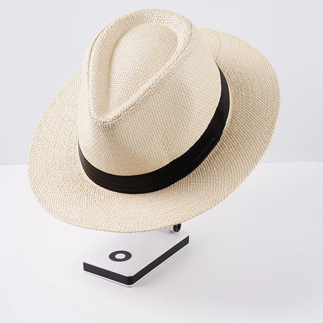 Summer Brim Hatmen's Summer Straw Fedora Hat - Wide Brim Sun