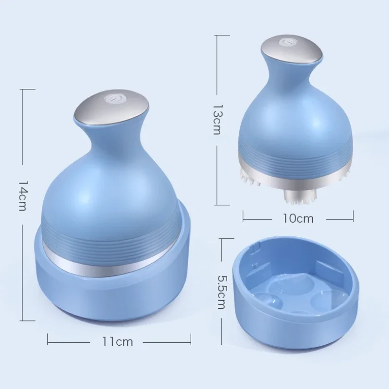 Portable Electric Cordless Hair Scalp Massager with Kneading 4 Massage Nodes Handheld Head Scratcher Massager Stress Relax