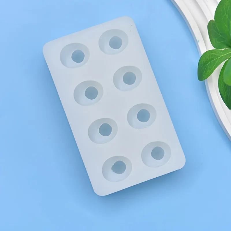 8-Cavity Mini Silicone Rubber Duck Mold - 1pc, Duck Shaped