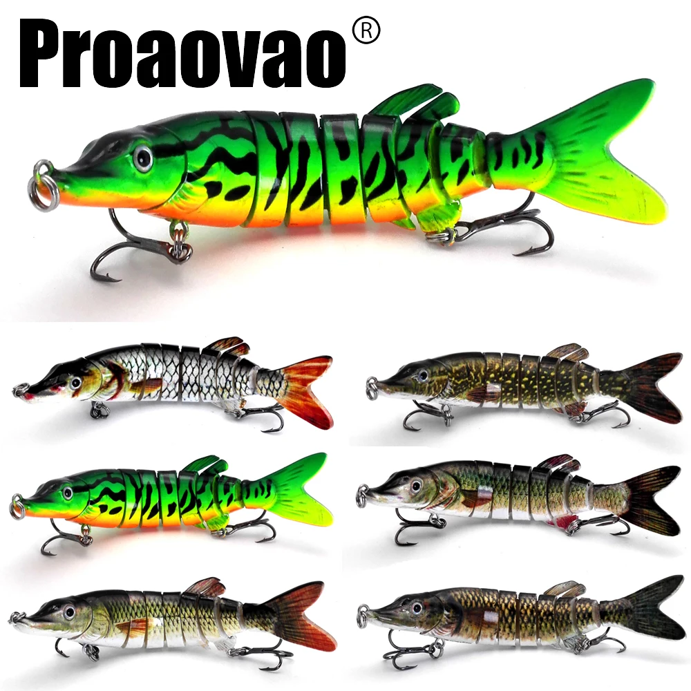 Esca Da Pesca Luccio 10cm - Swimbait Snodato Realistico, 15.5g, Per Acque Dolci - Foto 2