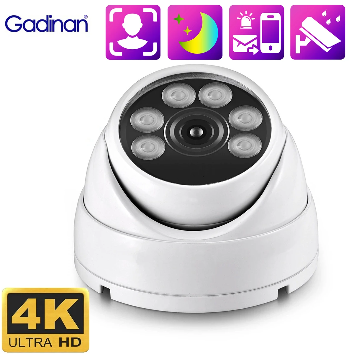 Gadinan-HD-4K-8MP-IP-Camera-Face-Detection-AI-Humanoid-alert-POE-Color ...