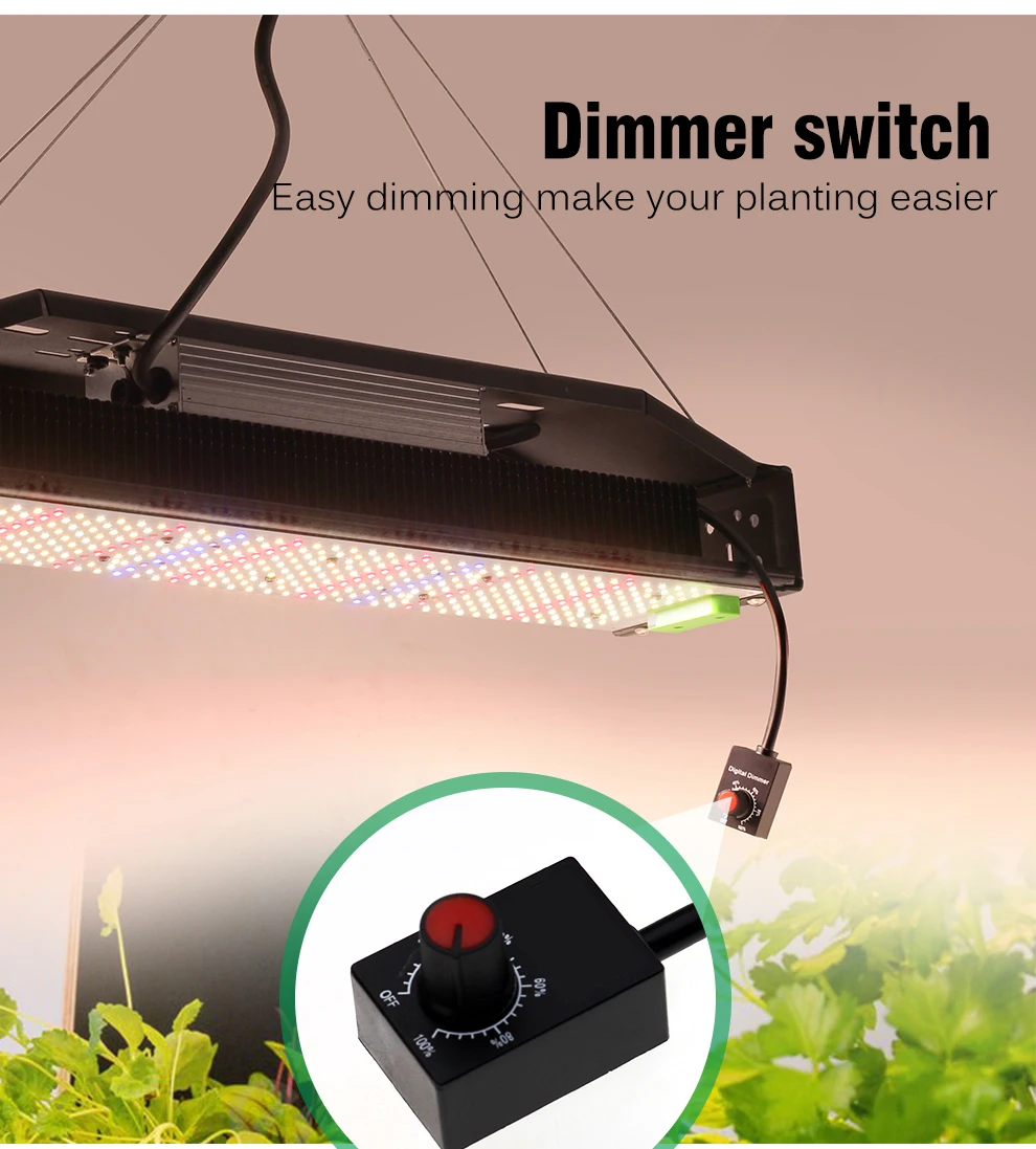 Description Picture 6 of item50W 240W Full Spectrum LED Plant Growth Lamp Dimmable Light Indoor Channel Hydroponic System Plant Growth Lamp 85-265V