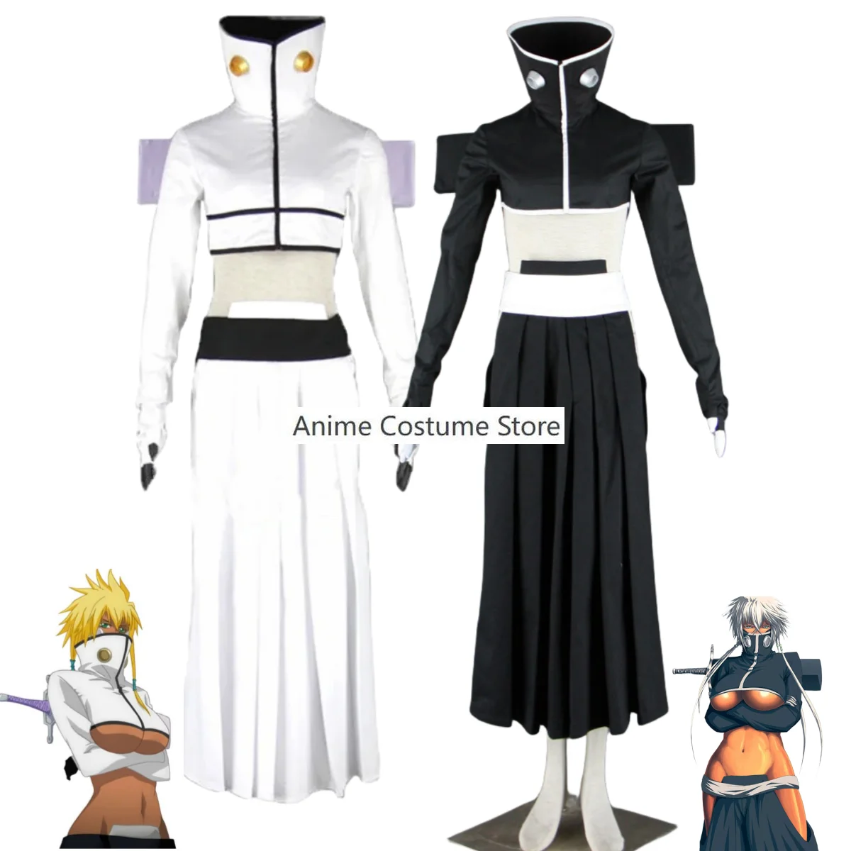 Костюм для косплея из аниме «отбеливающая кашля», халибель, черно-белая Боевая форма Espada № 3, полный комплект, женский сексуальный костюм на Хэллоуин и Рождество