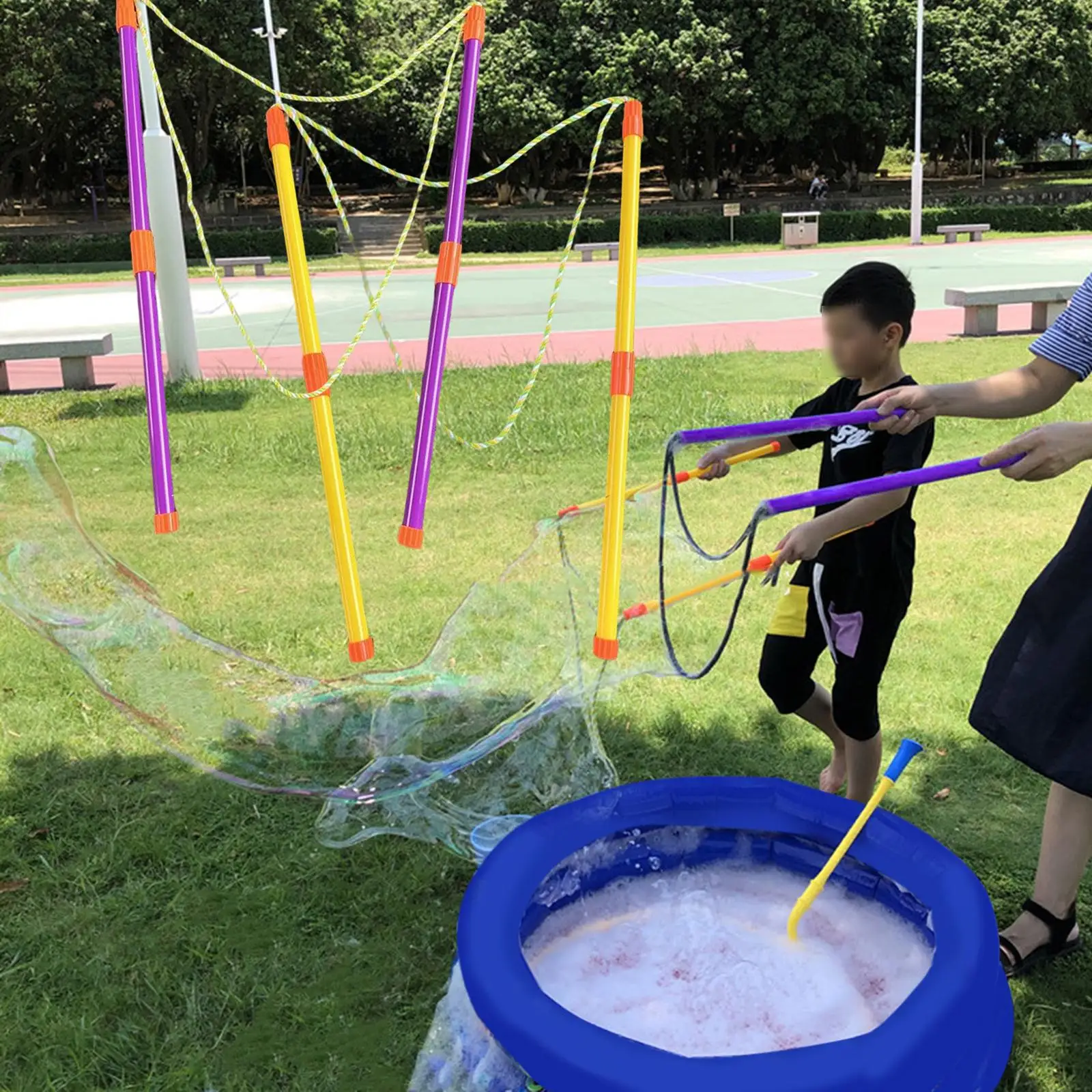 2 Large Bubble Wands Summer Activity Toys Bubble Circle for Adult Kids 2