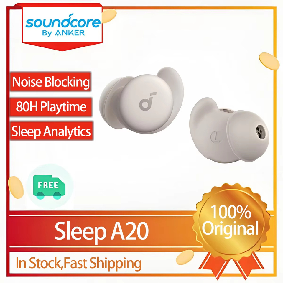 Original Anker Soundcore Sleep A20 Sleep Earbuds Noise Blocking Small Design for Side Sleeper 80H Playtime.Ship within 24 hours.
