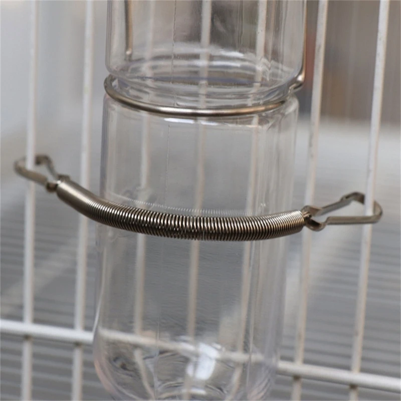 

Кормушки для воды, пружинная подставка для клетки для маленьких домашних животных, зажим для бутылки с водой, пружинная застежка