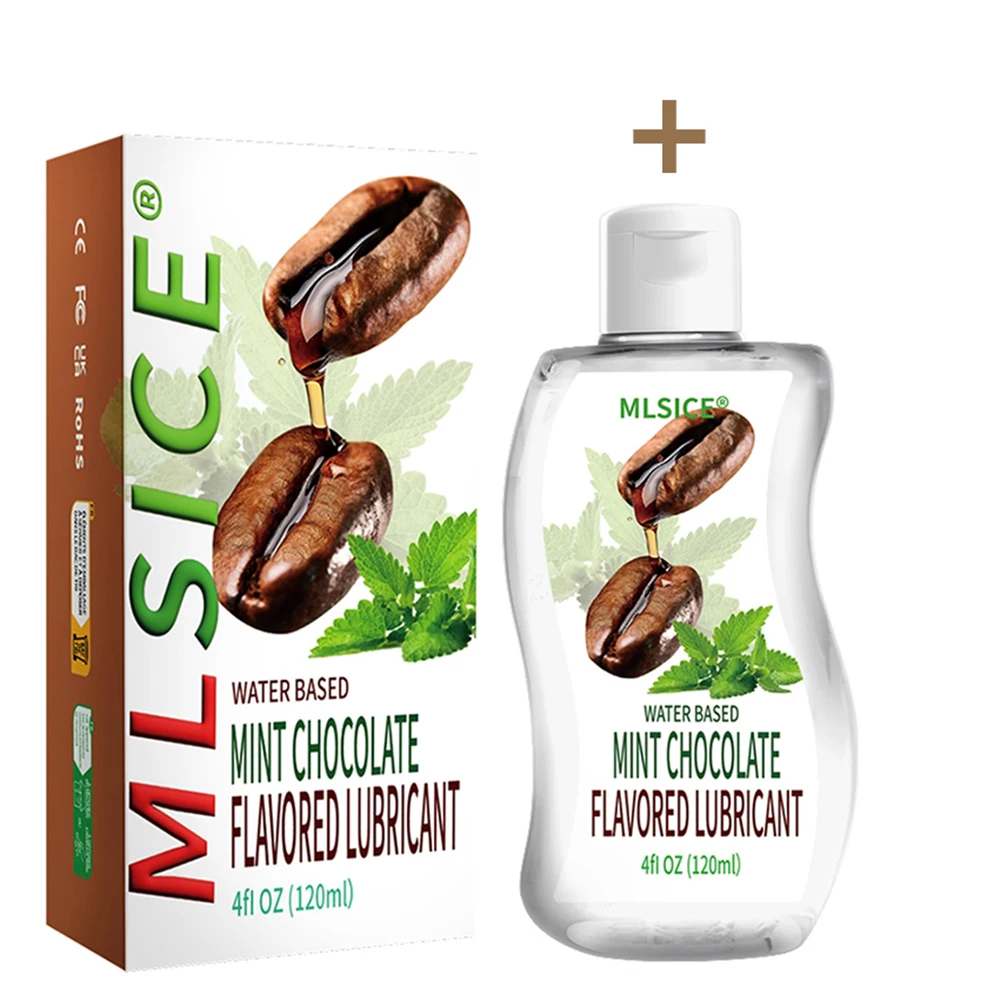 4 Options of Chocolate Flavor Sex Oil Body Lubricant Sexual Lube for Couples Man Woman ,120ml Per Bottle