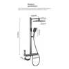 Smart Digital Display Grey Bathroom Shower Set Shower Faucet Full Set Hotel Apartment Bathtub Rainfall Shower System 6