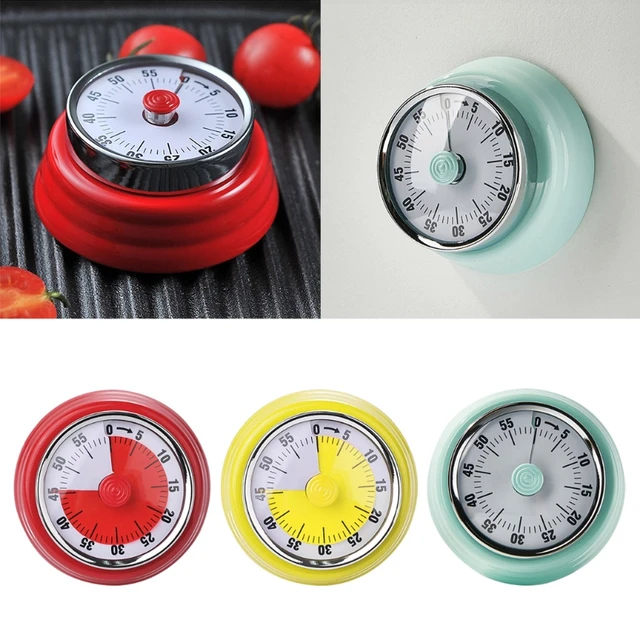 New Stainless Steel Visual Timer Mechanical Kitchen Timer 60-minutes Alarm Cooking  Timer With Loud Alarm Magnetic Clock Timer - Kitchen Timers - AliExpress