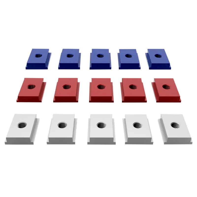 

10Pcs T-Track Slider Sliding Nut Aluminum T Slot Nut for Woodworking Jigs Screw
