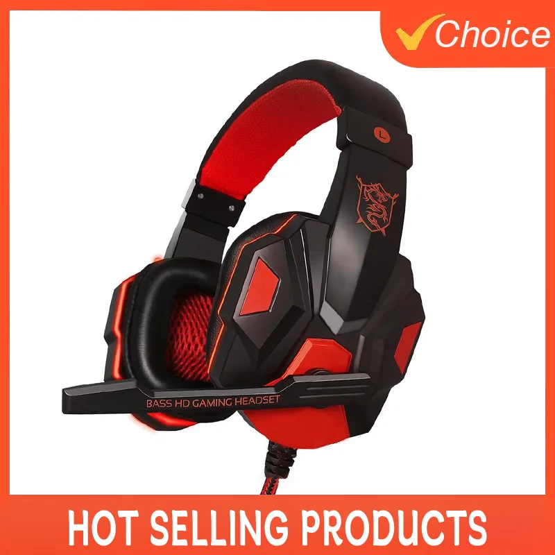 Professional Wired Gaming Headphones With Microphone Led Light For Computer PS4 PS5 Xbox Bass Stereo PC Gaming Headset Gifts