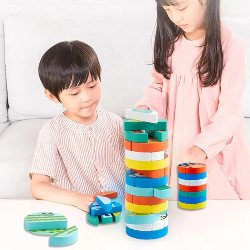 

Stacking Toys For Kids Solid Wood Stacking Toys Learning And Educational Toys Interactive Play Balancing Game For Boys And Girls