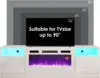 80 "TV Stand with 40" Electric Fireplace Large Modern Matte Texture with High Light Locker and 12 Color LED Lights 6