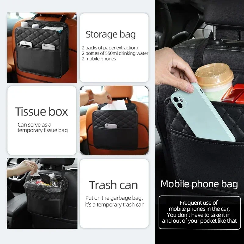 Leather Car Seat Storage Bag 3