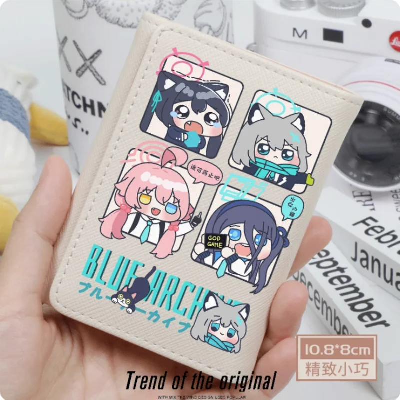 Anime Blue Archive Wallet Women Fold Bag Multi Card  Coin Pocket Holder Fashion Wallet Gift