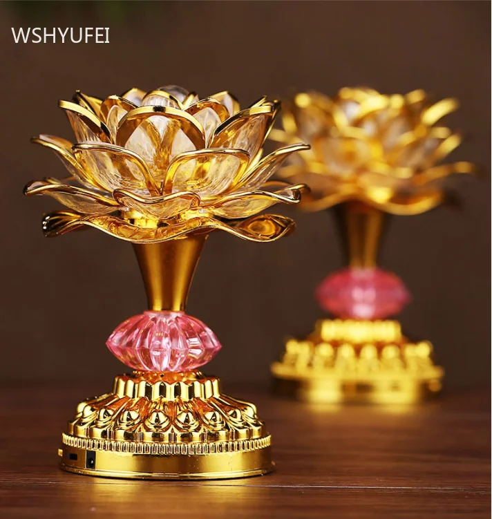 Buddha Lotus Lampe LED - USB-betrieben Mit Wechselnden Farben