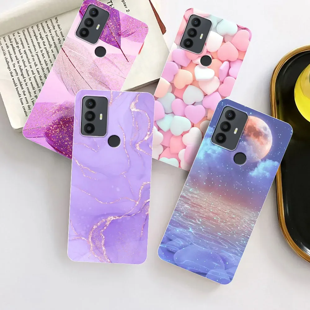 Transparent Silicone Soft Back Cover for 6.52-inch Phones - Durable Shock-Absorbing Bumper Case