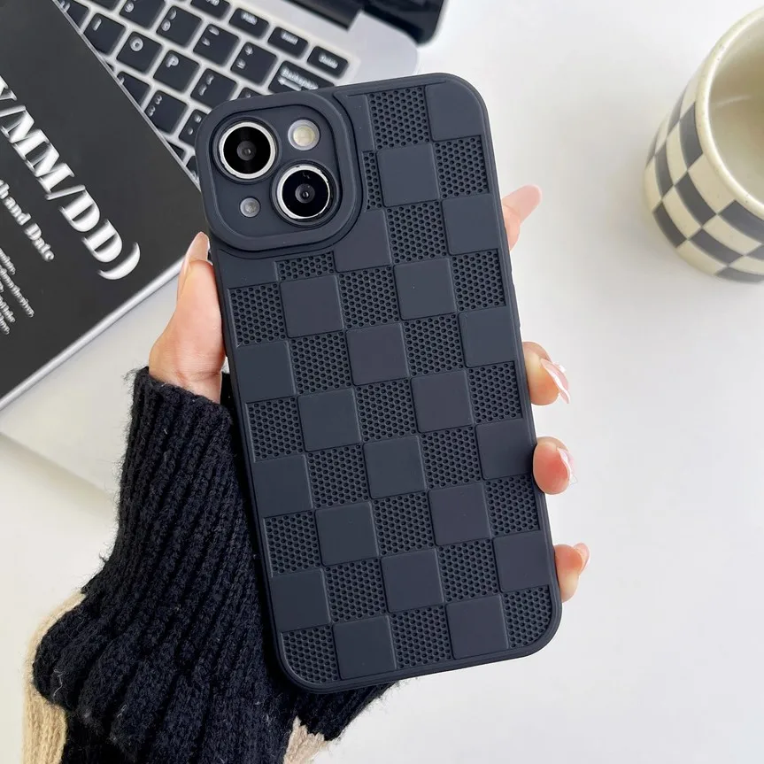 louis vuitton black grey damier Case iPhone 15 | 15 Plus | 15 Pro | 15 Pro  Max