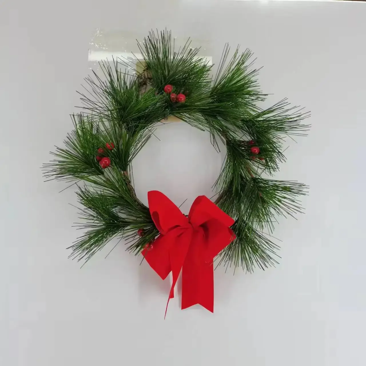 thumbnail image 1 of Decoraciones navideñas Cinta de arpillera Corona de ratán Corona navideña Bricolaje Armario de cocina Puerta de boj Corona colgante, 1 of 5