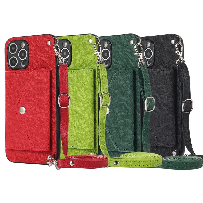 

Fashion High-end Card Wallet Holster Lanyard Protective Phone Case Cover for iPhone 14 13 12 11 Pro Max XS Max 14 13 12 11 Pro X