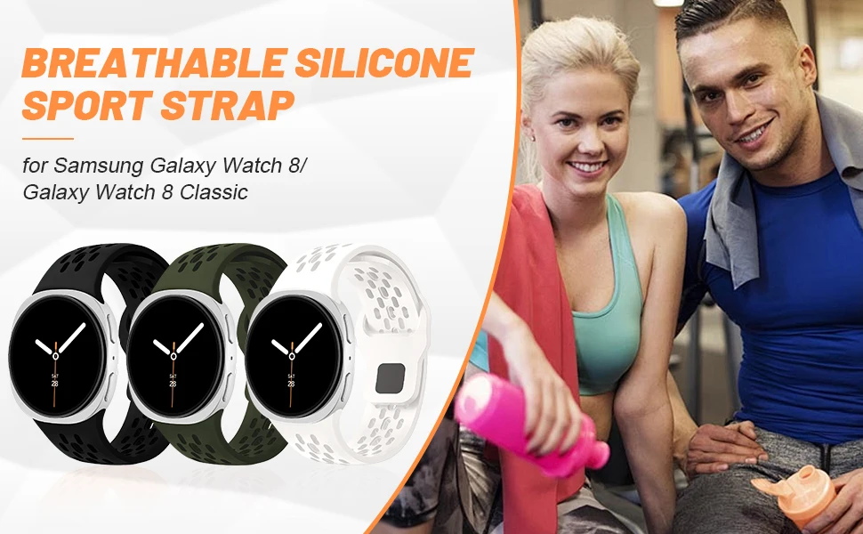 Atmungsaktives Silikonband für Samsung Galaxy Watch 9 8 Armband 40mm 44mm Zubehör Sportarmband Correa Galaxy Watch 8 Classic 46 – Detail 1