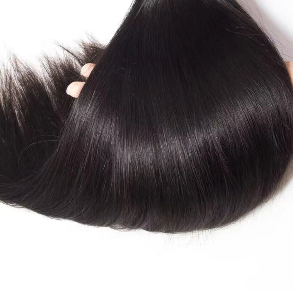 NABI 8-34 inches Hair Bundles for Weaving Human Remy Hair Extension Bundle Straight Bundles with Weft For Black Woman