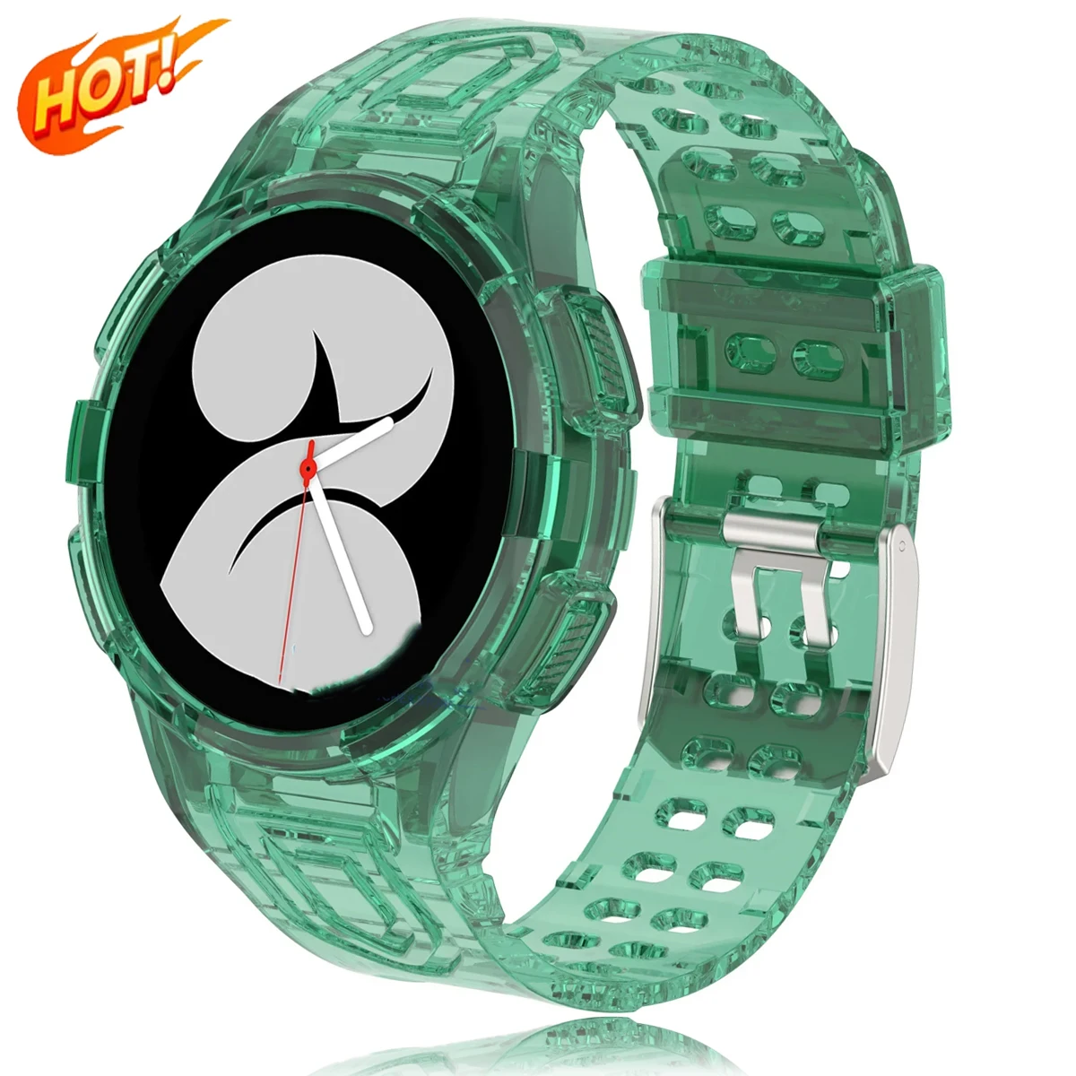 Transparent Silicone Sport Band with Protective Case