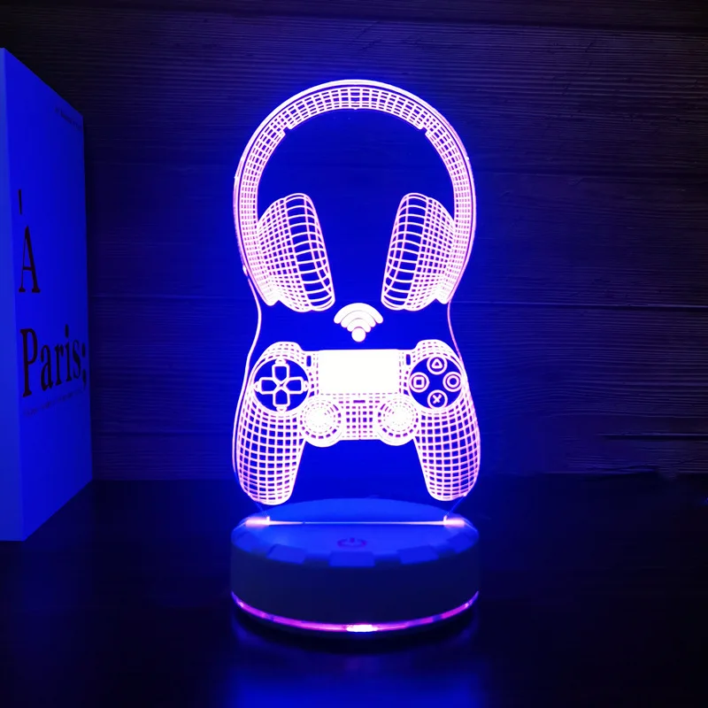 3DledlampGamingroomlightGamesNightLightGamingTableLampfor