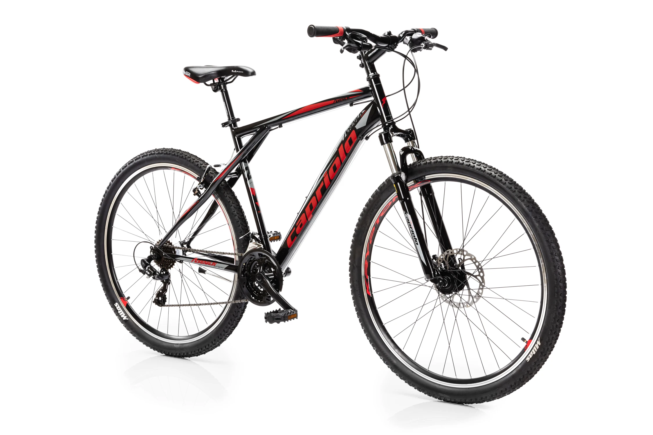 Велосипед CAPRIOLO MTB ADRENALIN рама сталь 21'' колёса 29'' (чёрный-красный) |