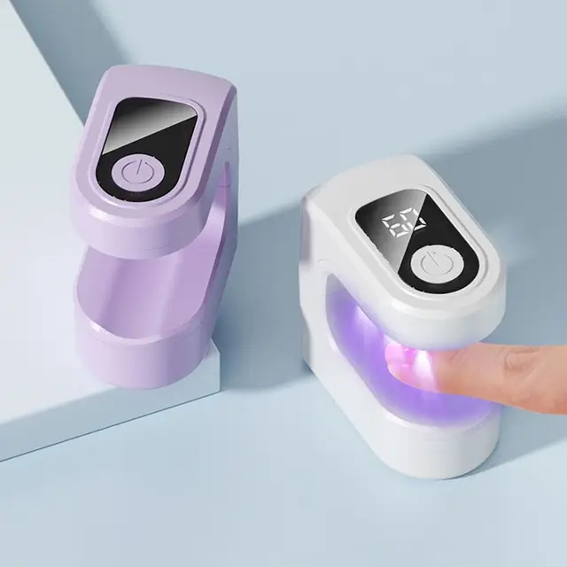 Quick Drying Mini Nail Dryer Light Efficient Curing Single Finger LED Nail Lamp 30/60s Timer Portable UV Curing Light Gel Polish 1