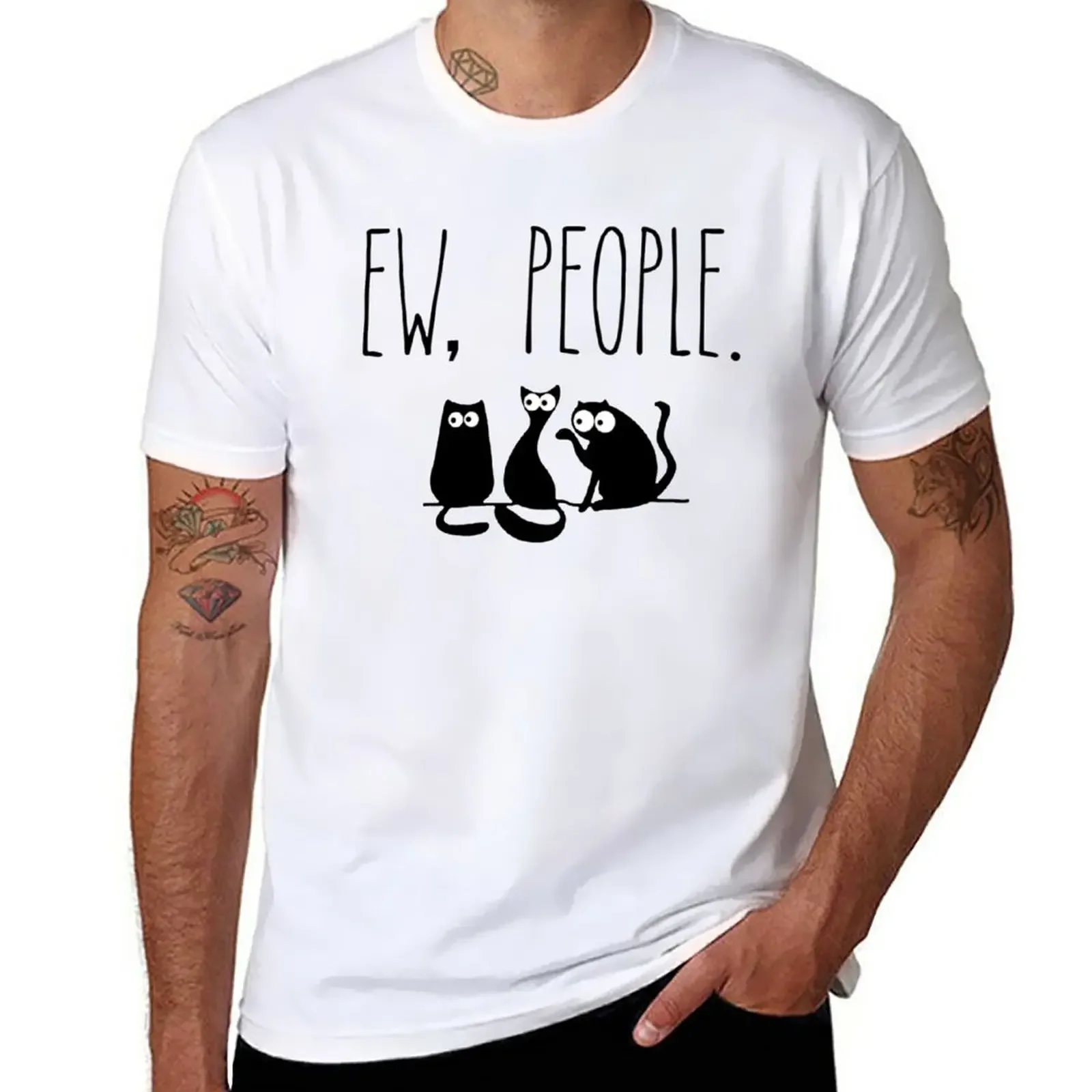 

Ew, People Cat Tee T-Shirt plus sizes blanks hippie clothes mens workout shirts