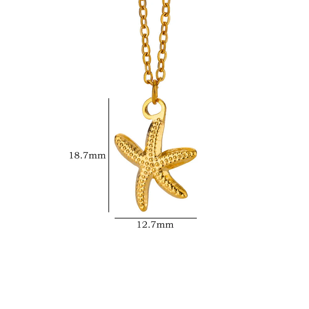 Lot De 2 Colliers Pendentifs Coquillage Et étoile De Mer Pour Femme - Bijoux Plage Ajustables En Acier Inoxydable