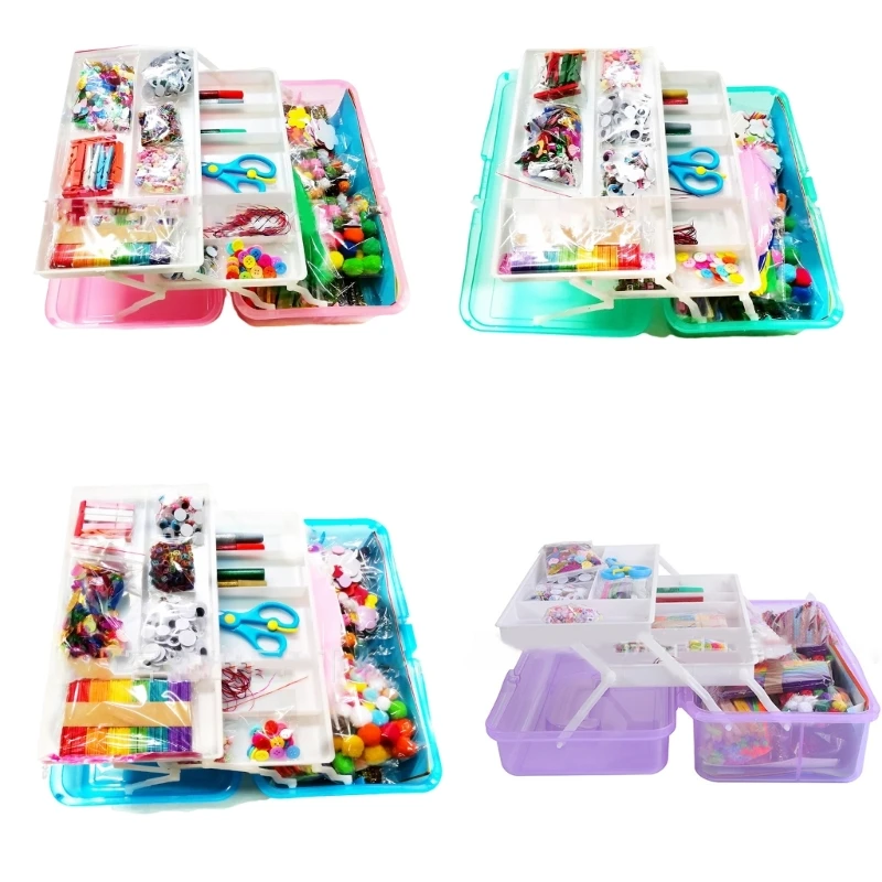 

DIY Arts and Crafts Kit for Kid Ages 8-12 Making Keychain Flower Jewelry Chenille-Stems/Pipe Cleaner Sequins Pins