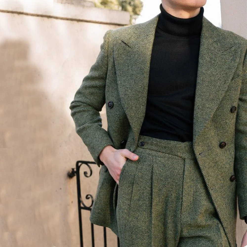 Men's Suit Bridegroom Wedding Dress Autumn Two-piece Set men suits jackets