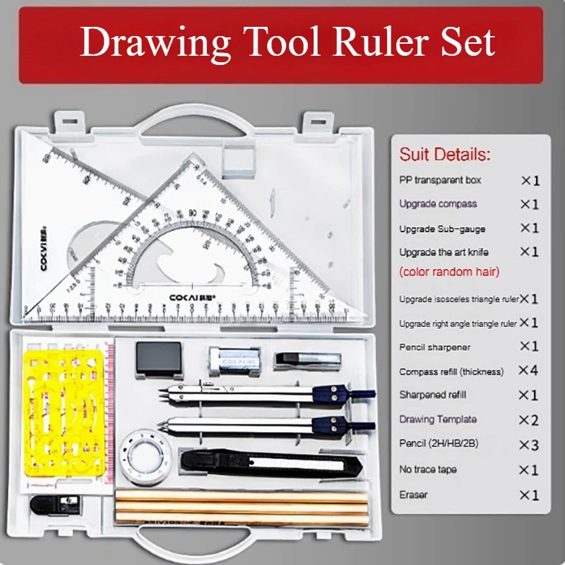 Student Drawing Tool Set for School Learning Drawing Measurement ...