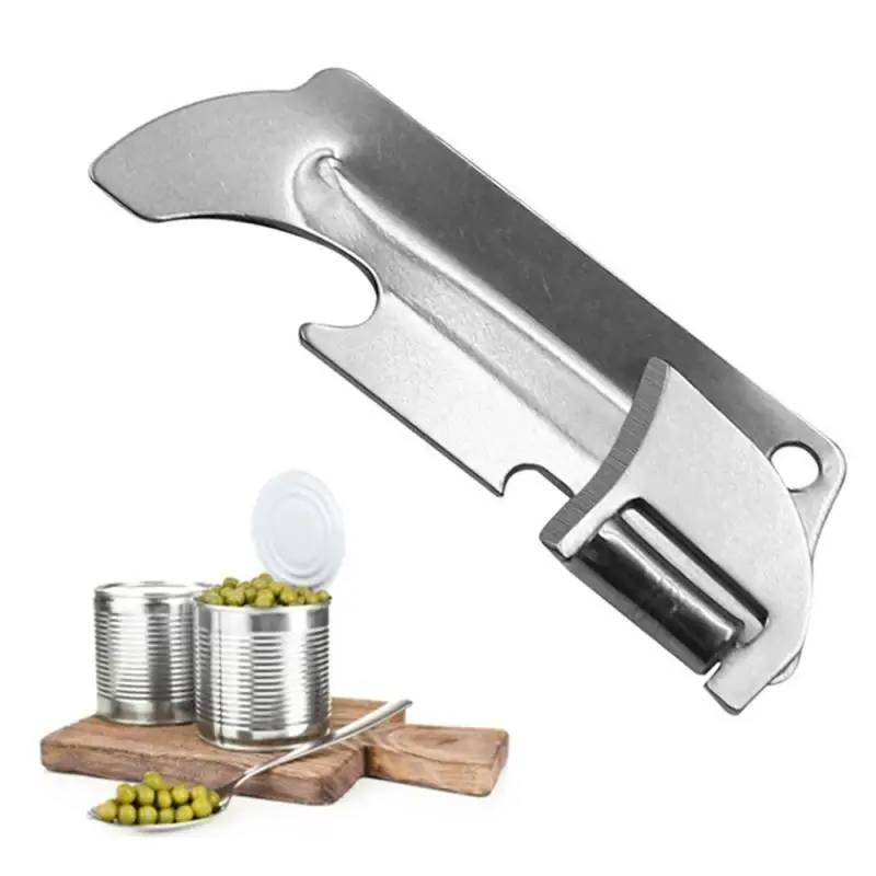 Multifunction Can Opener Folding Mini Opener Safety Side Cut Manual Tin Polished Stainless Steel Cans Kitchen Tool