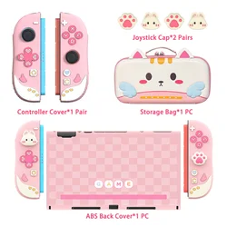 Adorable Bunny Protective Case with Shockproof Silicone Handle & Removable Back Cover Plus Storage Bag (Set with Storage Bag)